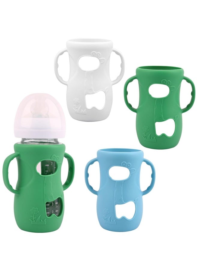 اسرلي وايت عبوة من 3 أغطية سيليكون لزجاجات الرضاعة الطبيعية للأطفال - Image 2